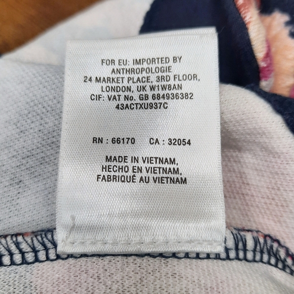 Anthropologie Floral Scalloped Peplum Top - Picture 8 of 8